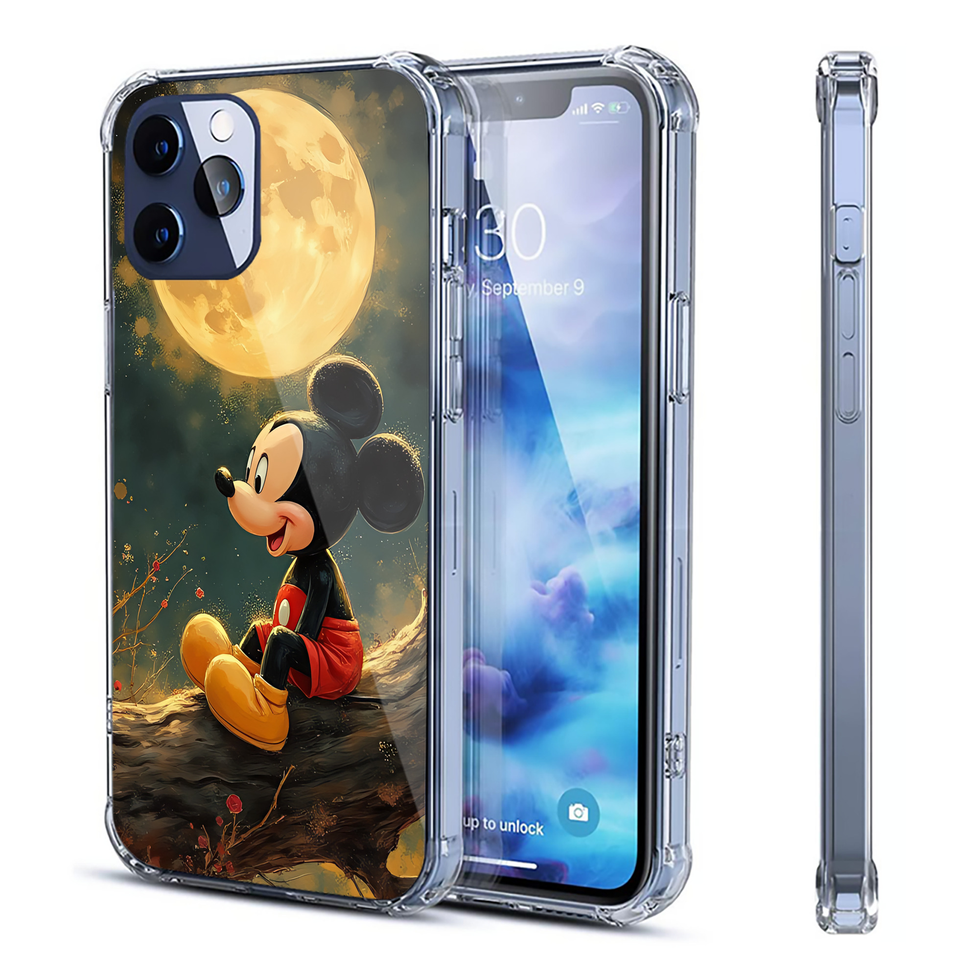 ミッキーマウス Mickey Mouse 【iPhone 12シリーズ対応】透明スマホケース（クリアソフトケース）